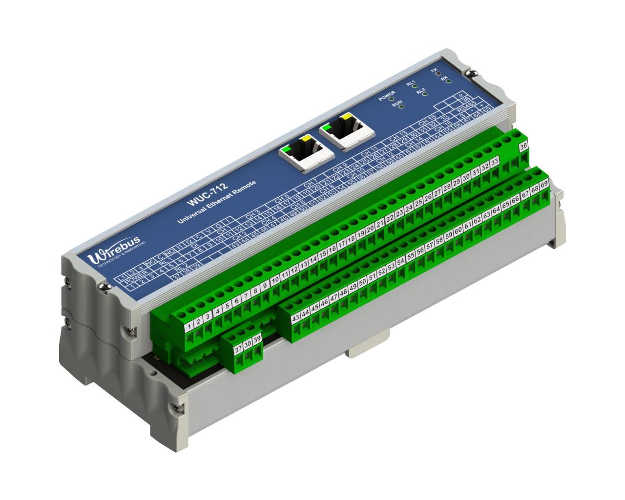 【ryuu】CS-X719C2-W Remota Universal Ethernet 16 Canais: WUC-712 - Wirebus